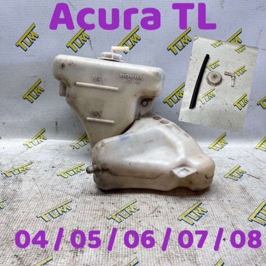 04-08 Acura TL Coolant Reservoir Tank White 2004 2005 2006 2007 2008 05 06 OEM