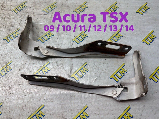 09-14 Acura TSX Hood Hinges Pair Left & Right 2009 2010 2011 2012 2013 2014 OEM