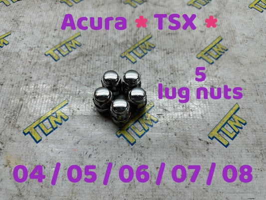 04-08 Acura TSX Lug Nuts WHEEL 2004 2005 2006 2007 2008 05 06 07 OEM 5pcs