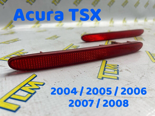 Acura TSX Rear Bumper Reflector DRIVER LEFT & PASSENGER RIGHT 04 05 06 07 08 OEM