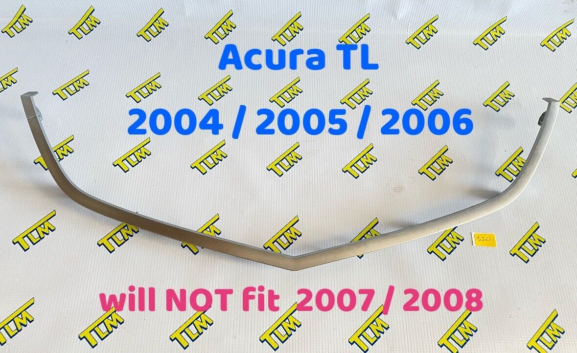 04-06 Acura TL Front Bumper Grille V Trim 2004 2005 2006 05 OEM