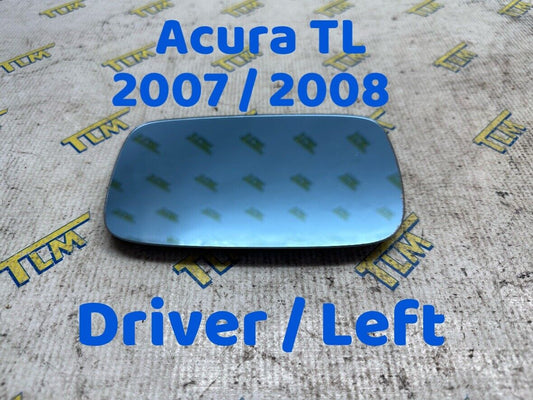 07 08 Acura TL Door Rearview Mirror Glass Blue DRIVER LEFT 2007 2008 OEM