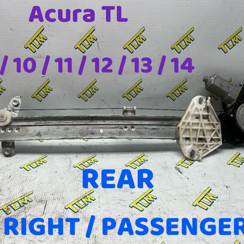 Acura TL Window Regulator Motor REAR RIGHT PASSENGER 09 10 11 12 13 14 OEM