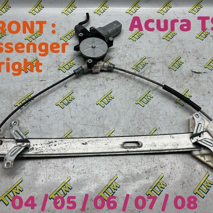 Acura TSX Door Window Motor Regulator FRONT PASSENGER RIGHT 04 05 06 07 08 OEM