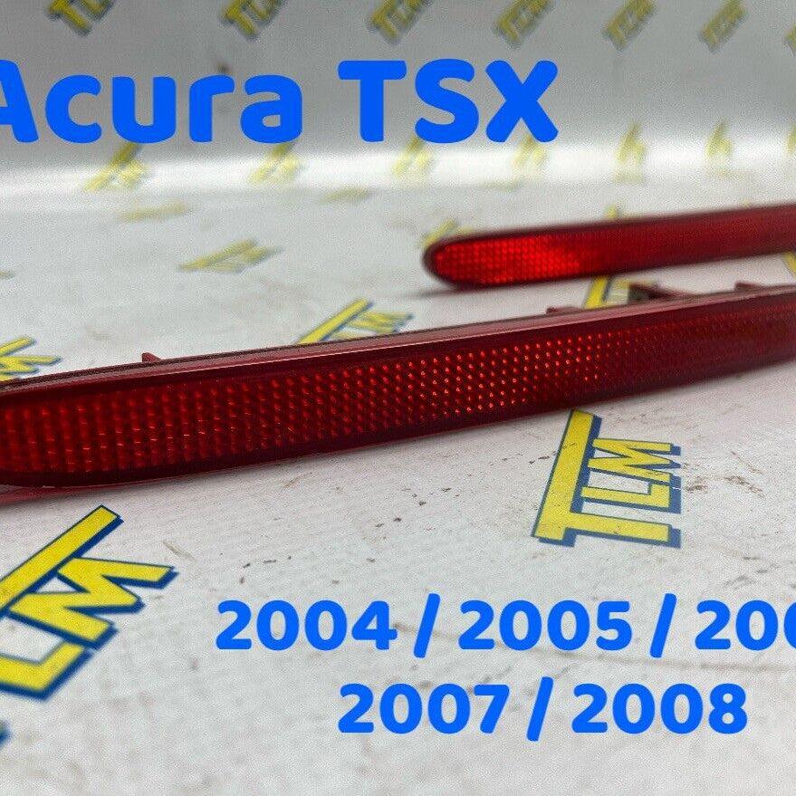 Acura TSX Rear Bumper Reflector DRIVER LEFT & PASSENGER RIGHT 04 05 06 07 08 OEM